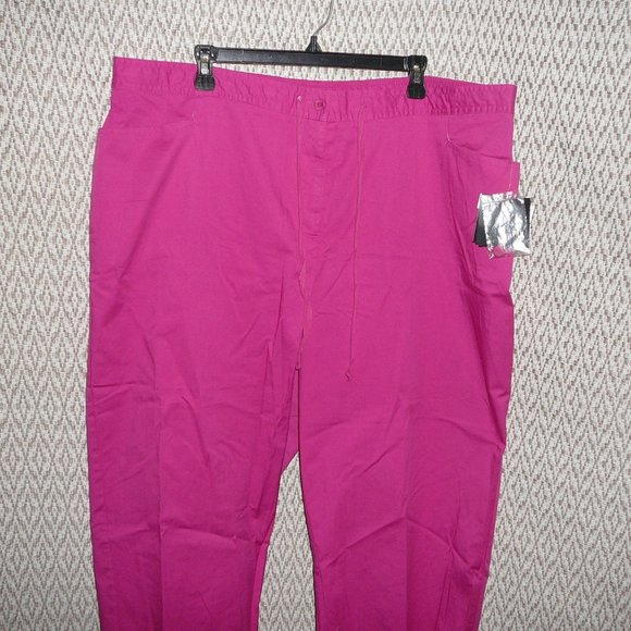 NWT Sag Harbor Capri Cropped Pants Pink Plus size 3X, 24W with Pockets - Picture 1 of 10